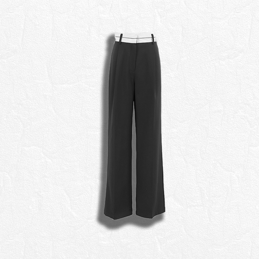 Chic Spliced High Waist Straight Trousers #090002